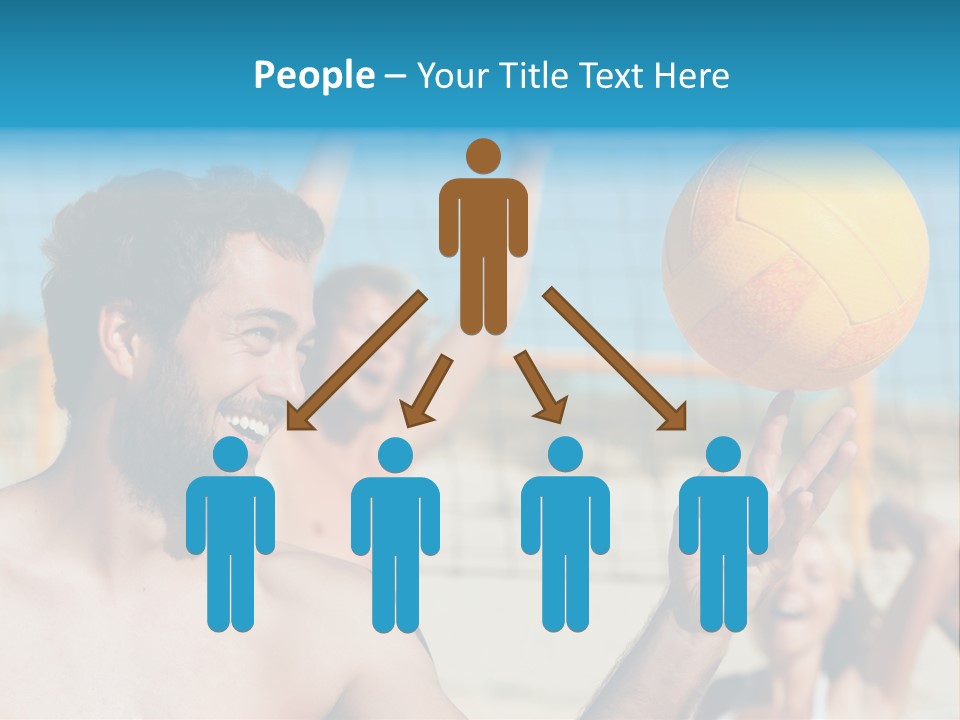 People Group Cheering PowerPoint Template
