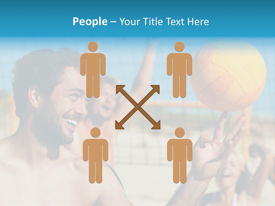 People Group Cheering PowerPoint Template