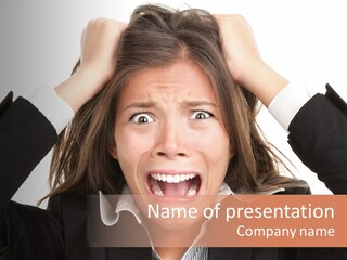 Girl Feeling Desperate PowerPoint Template