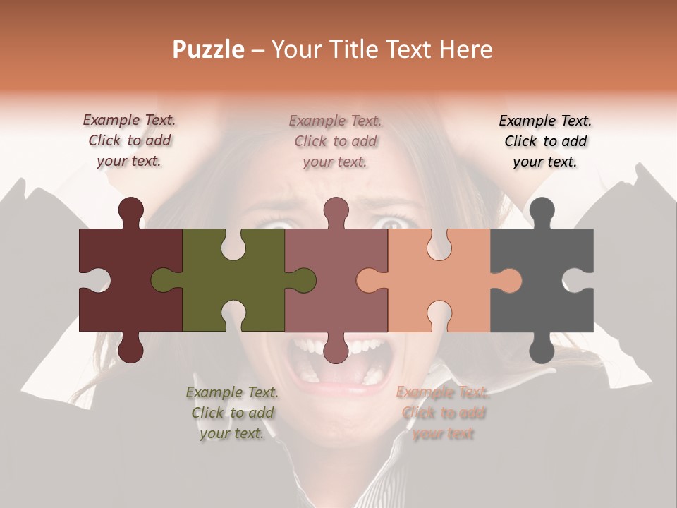 Girl Feeling Desperate PowerPoint Template