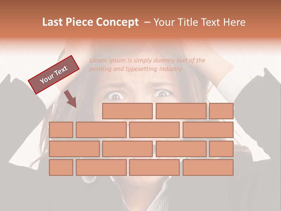 Girl Feeling Desperate PowerPoint Template