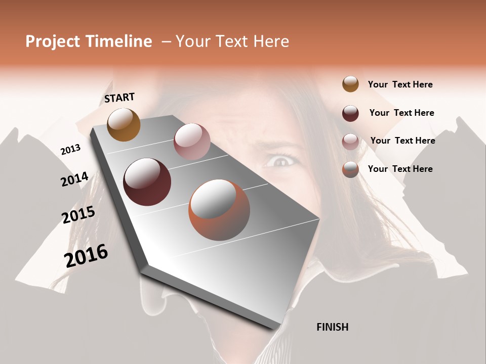 Girl Feeling Desperate PowerPoint Template