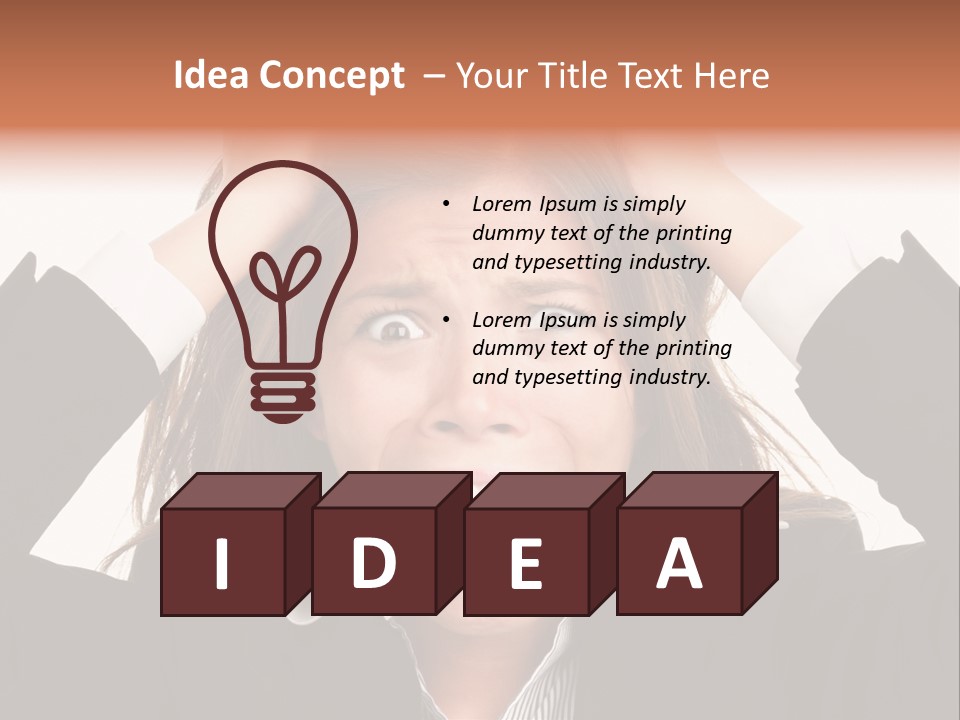 Girl Feeling Desperate PowerPoint Template