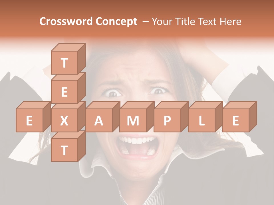 Girl Feeling Desperate PowerPoint Template