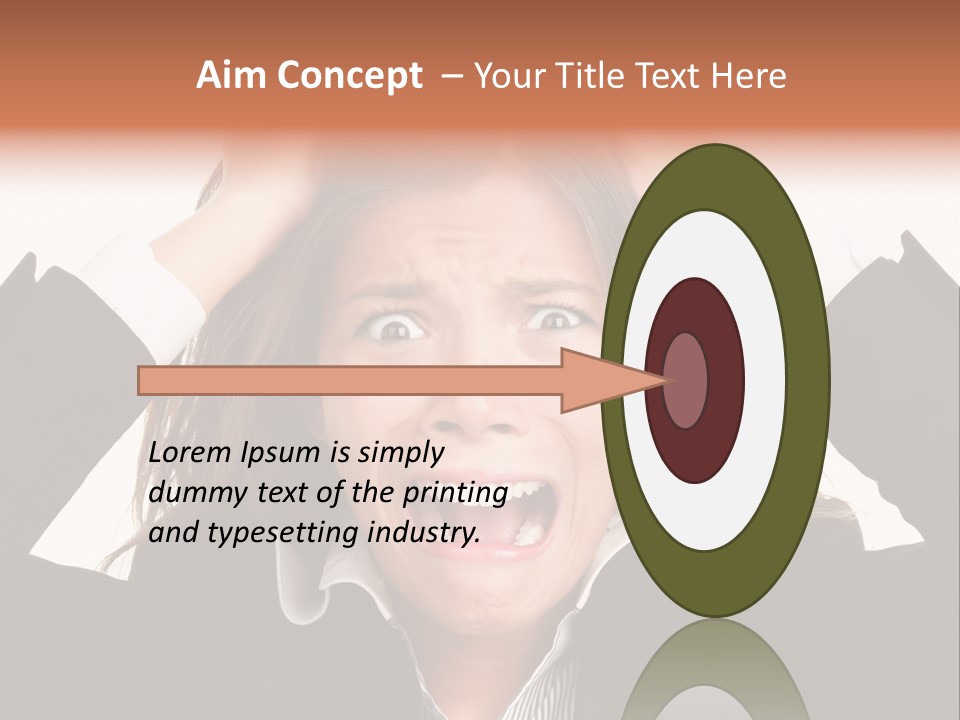 Girl Feeling Desperate PowerPoint Template