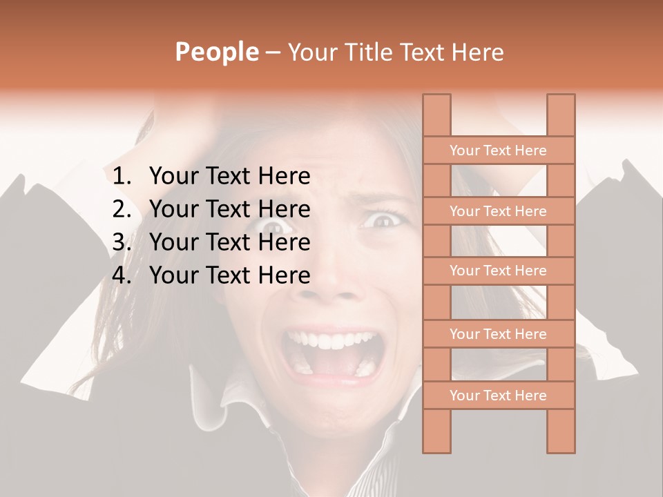 Girl Feeling Desperate PowerPoint Template