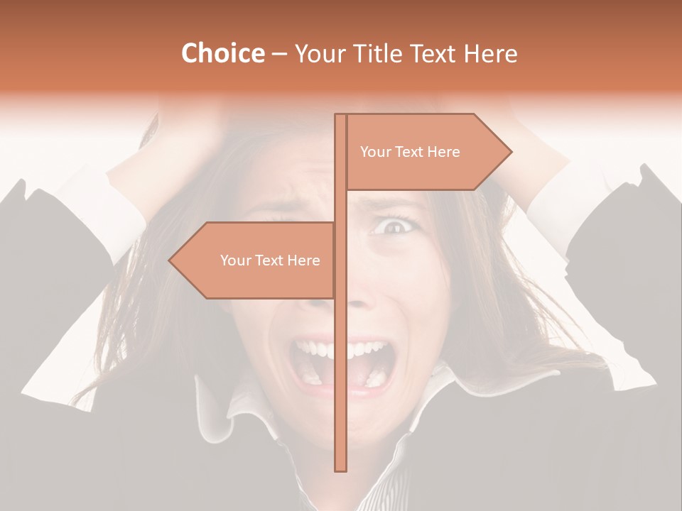 Girl Feeling Desperate PowerPoint Template