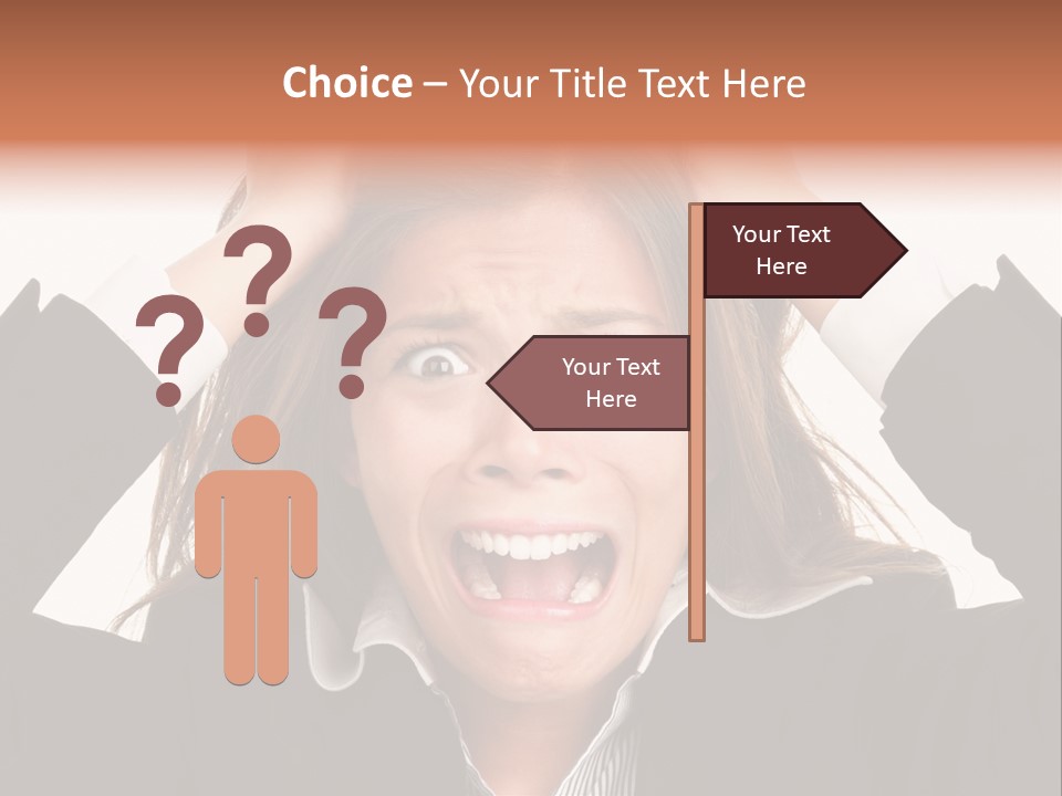 Girl Feeling Desperate PowerPoint Template