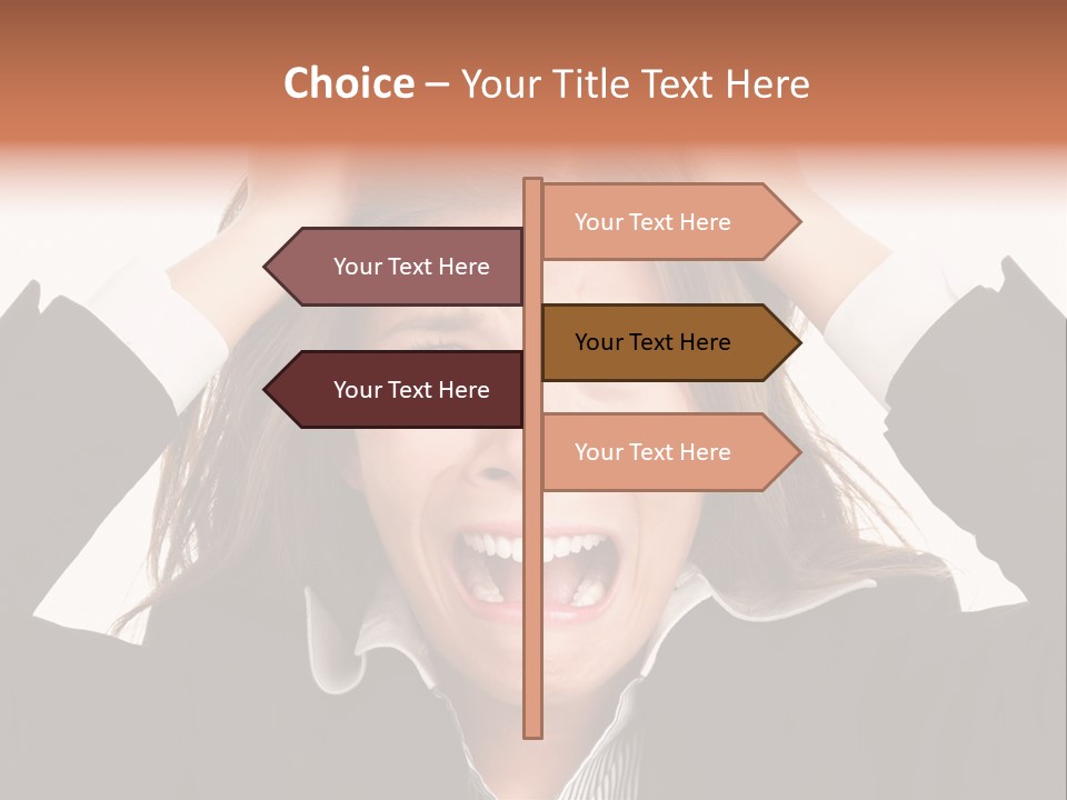 Girl Feeling Desperate PowerPoint Template