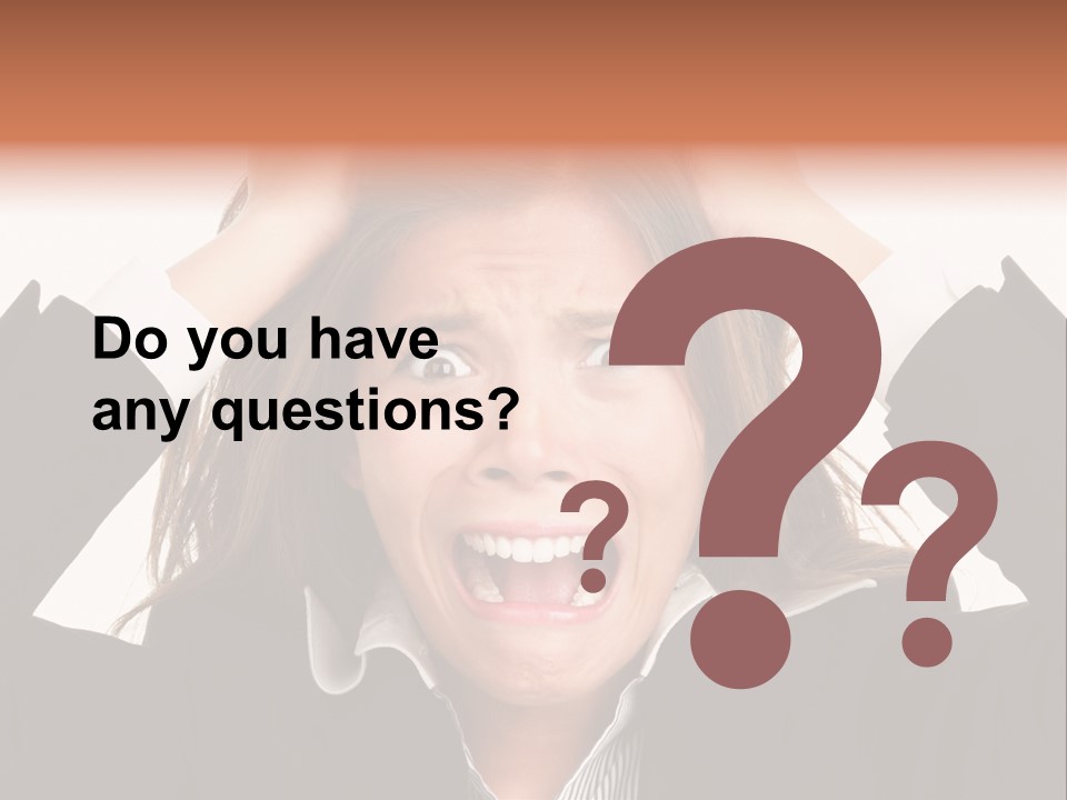 Girl Feeling Desperate PowerPoint Template