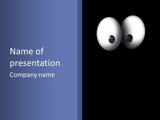 Black Cartoon Bulging PowerPoint Template