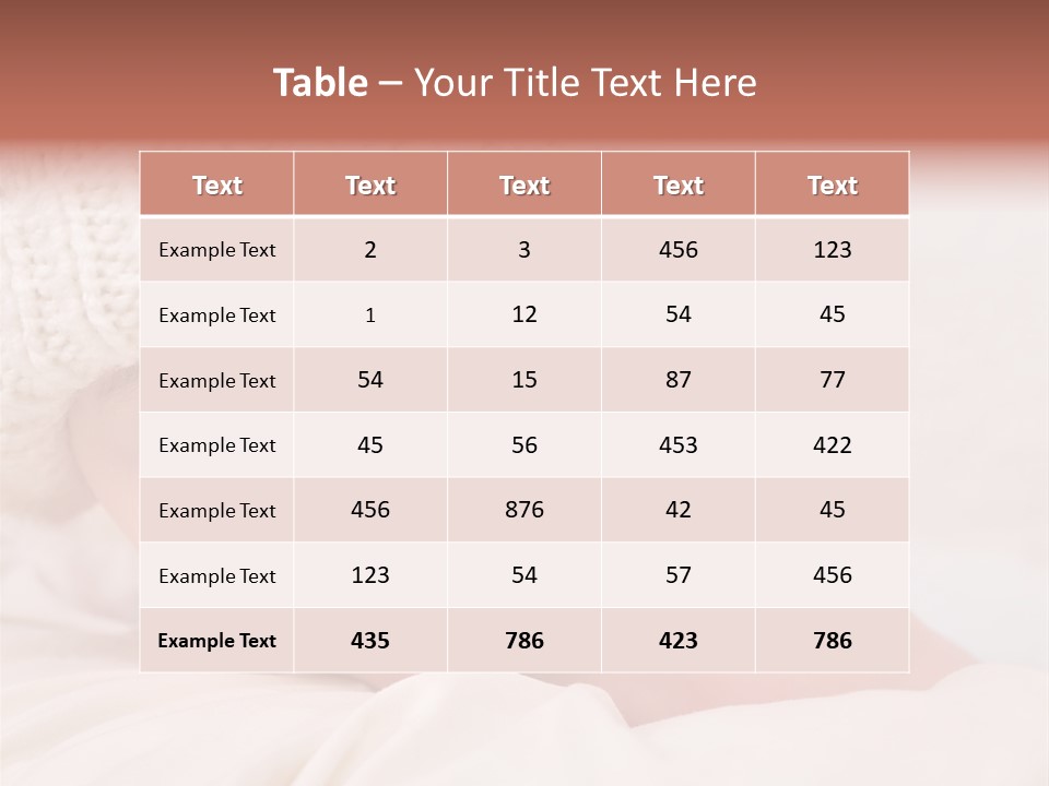 Blanket Healthy New PowerPoint Template