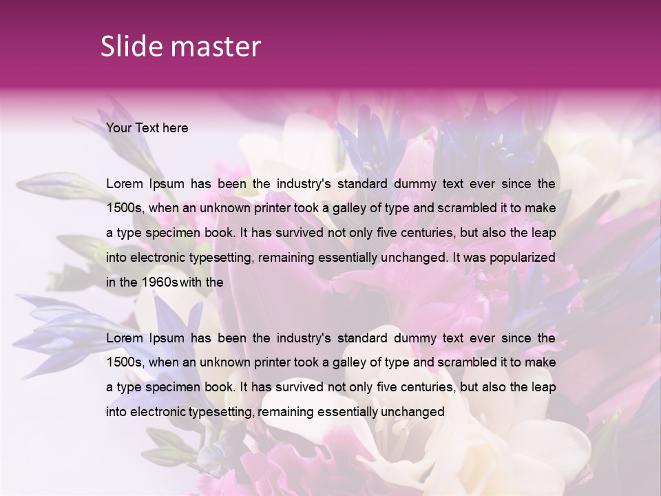 Floral Bridal Bouquet PowerPoint Template