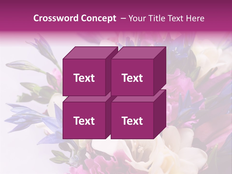 Floral Bridal Bouquet PowerPoint Template