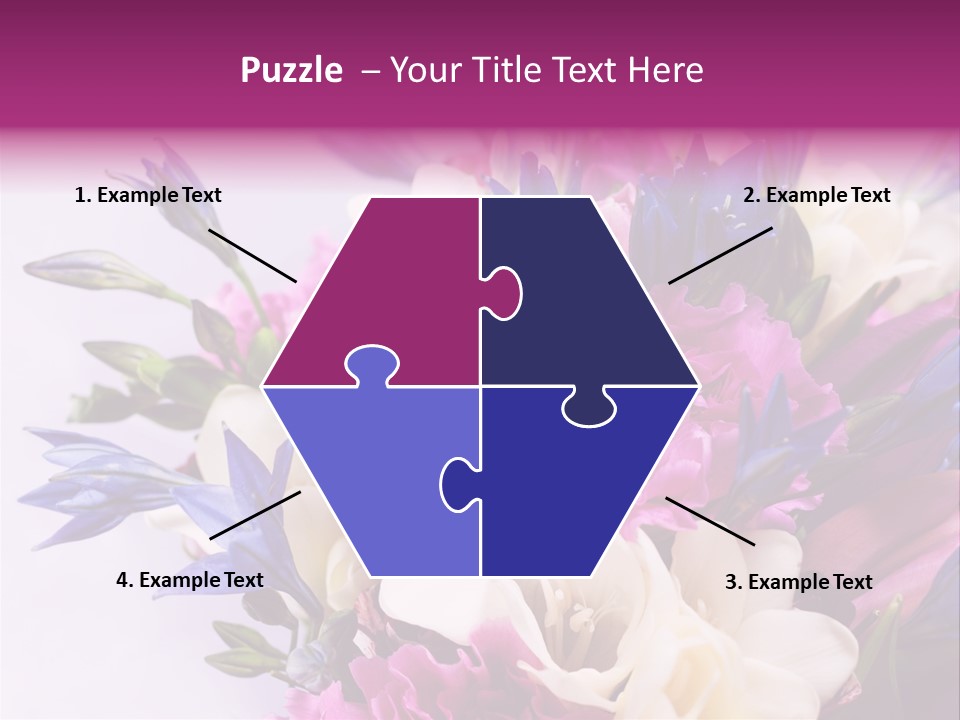 Floral Bridal Bouquet PowerPoint Template