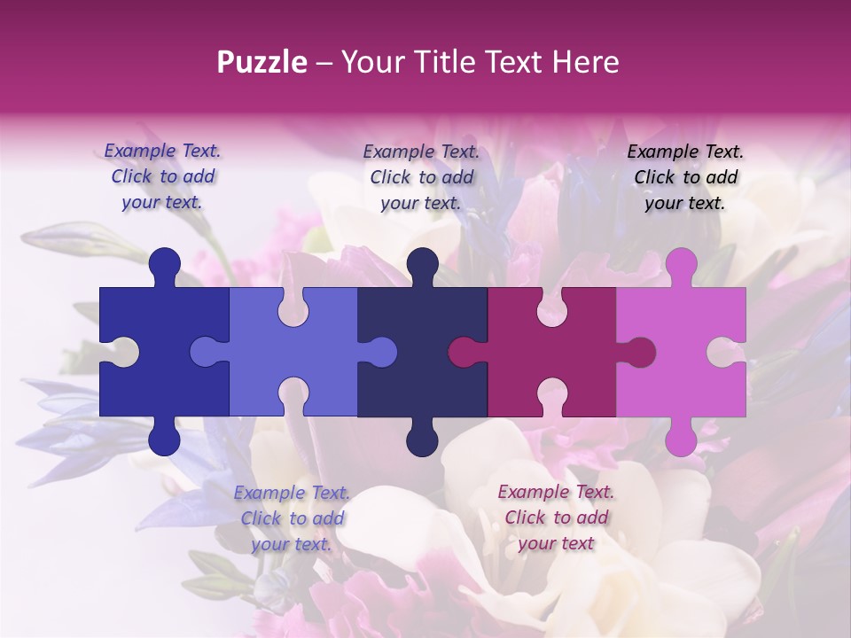 Floral Bridal Bouquet PowerPoint Template