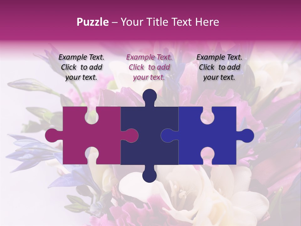 Floral Bridal Bouquet PowerPoint Template