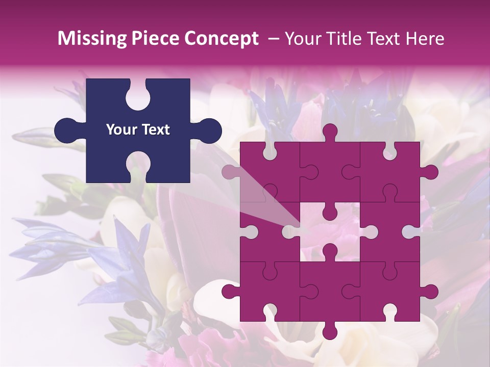 Floral Bridal Bouquet PowerPoint Template