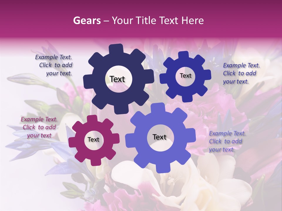 Floral Bridal Bouquet PowerPoint Template