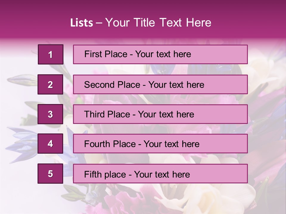 Floral Bridal Bouquet PowerPoint Template