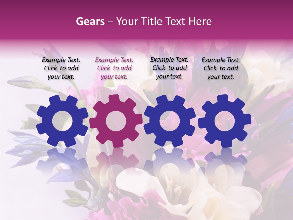 Floral Bridal Bouquet PowerPoint Template