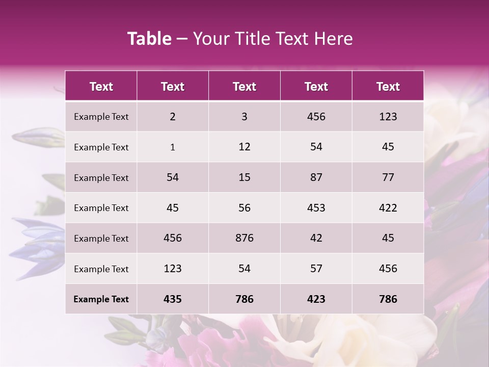 Floral Bridal Bouquet PowerPoint Template