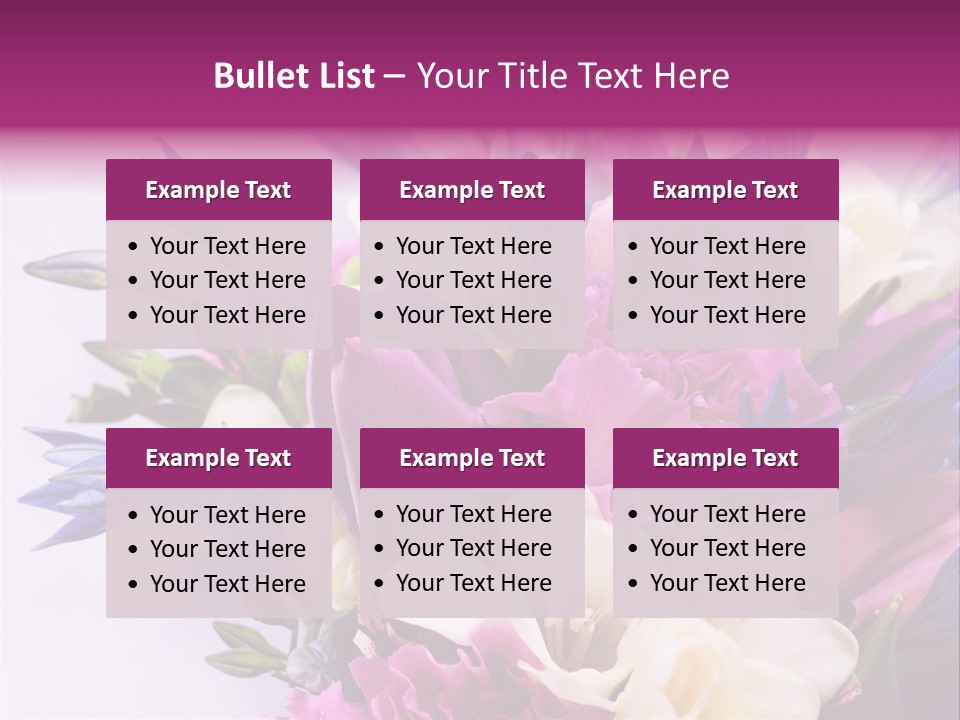 Floral Bridal Bouquet PowerPoint Template