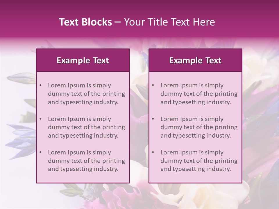 Floral Bridal Bouquet PowerPoint Template