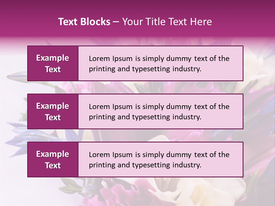 Floral Bridal Bouquet PowerPoint Template