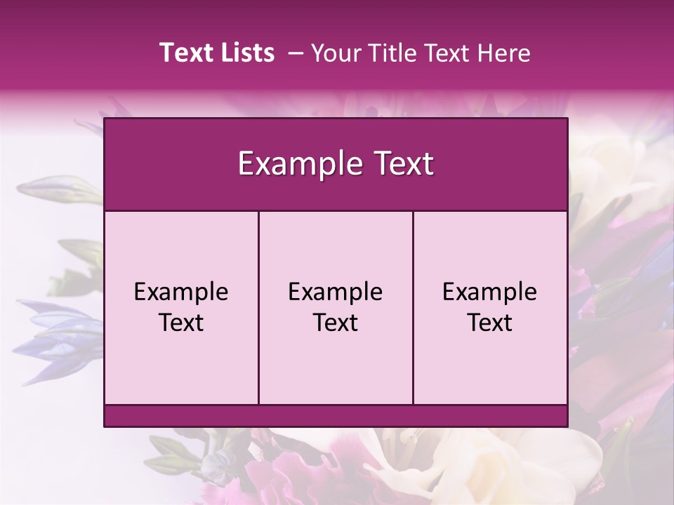 Floral Bridal Bouquet PowerPoint Template