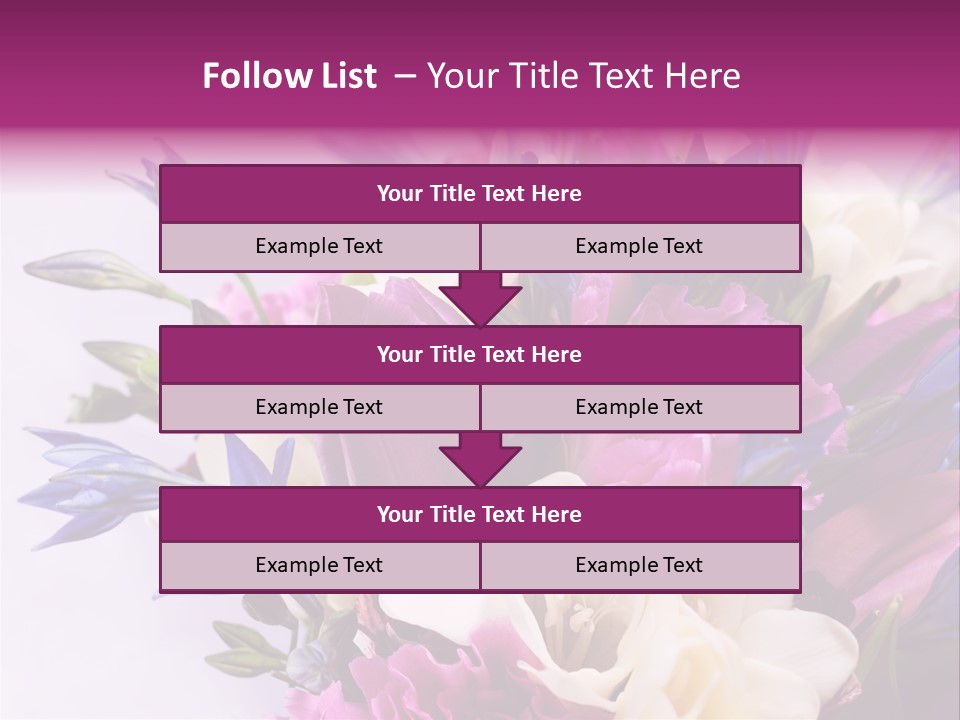Floral Bridal Bouquet PowerPoint Template