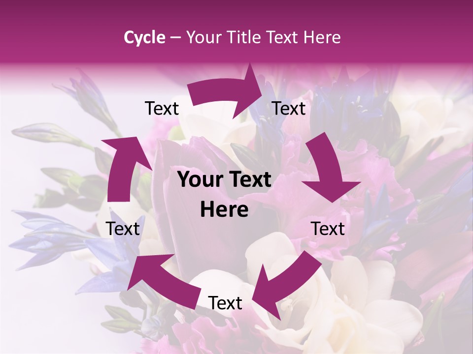Floral Bridal Bouquet PowerPoint Template