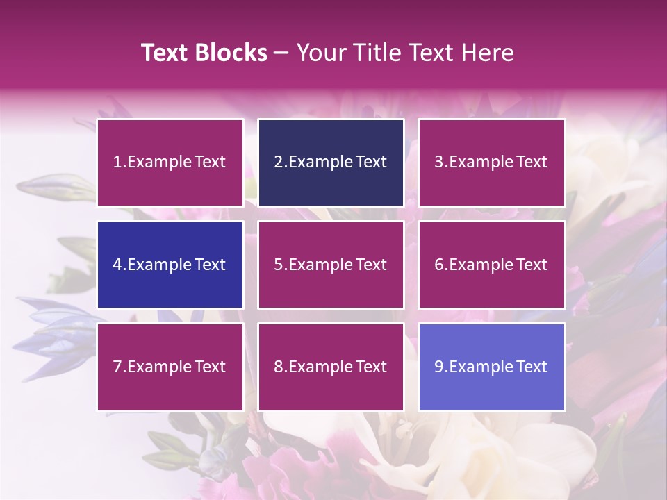 Floral Bridal Bouquet PowerPoint Template