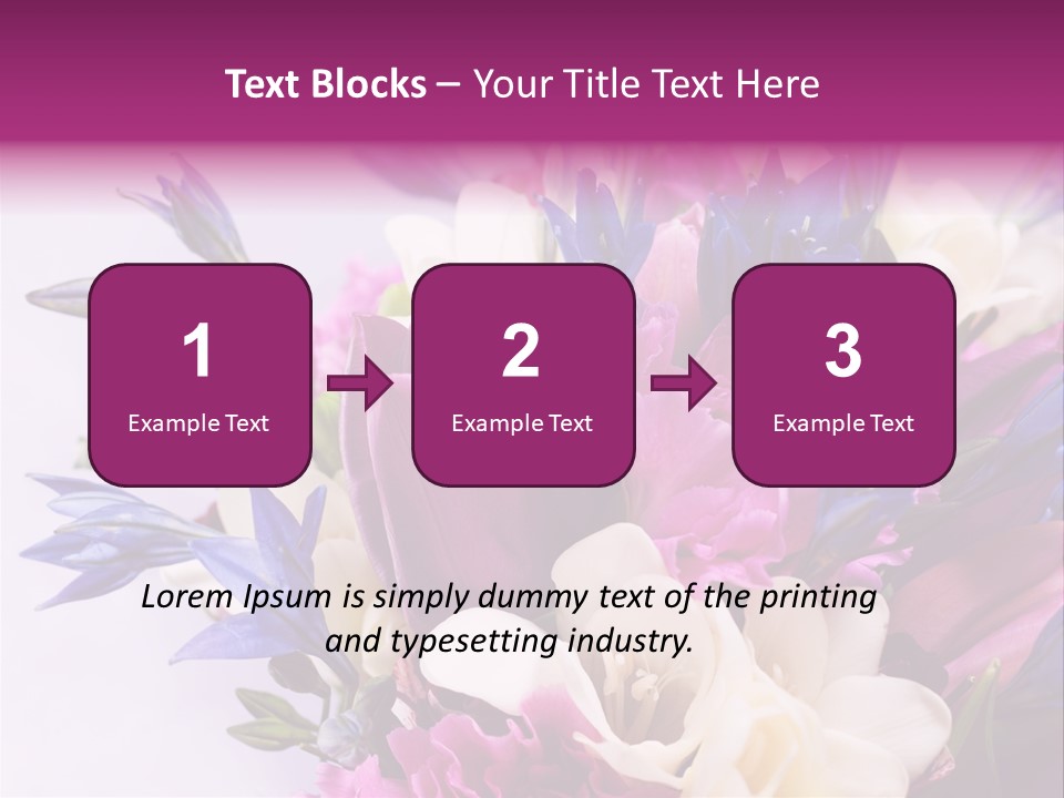 Floral Bridal Bouquet PowerPoint Template