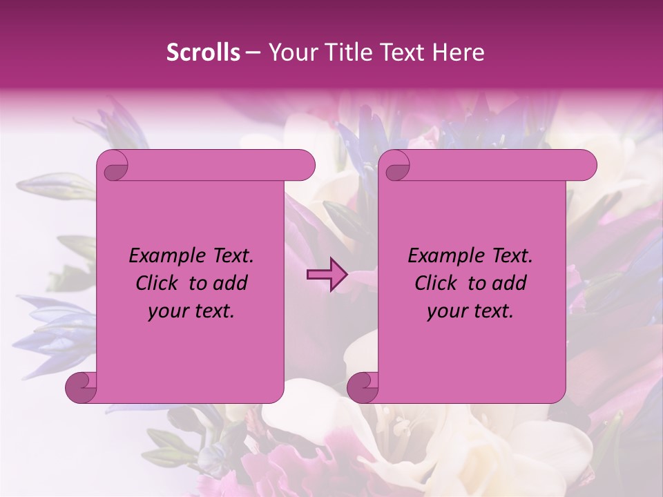 Floral Bridal Bouquet PowerPoint Template