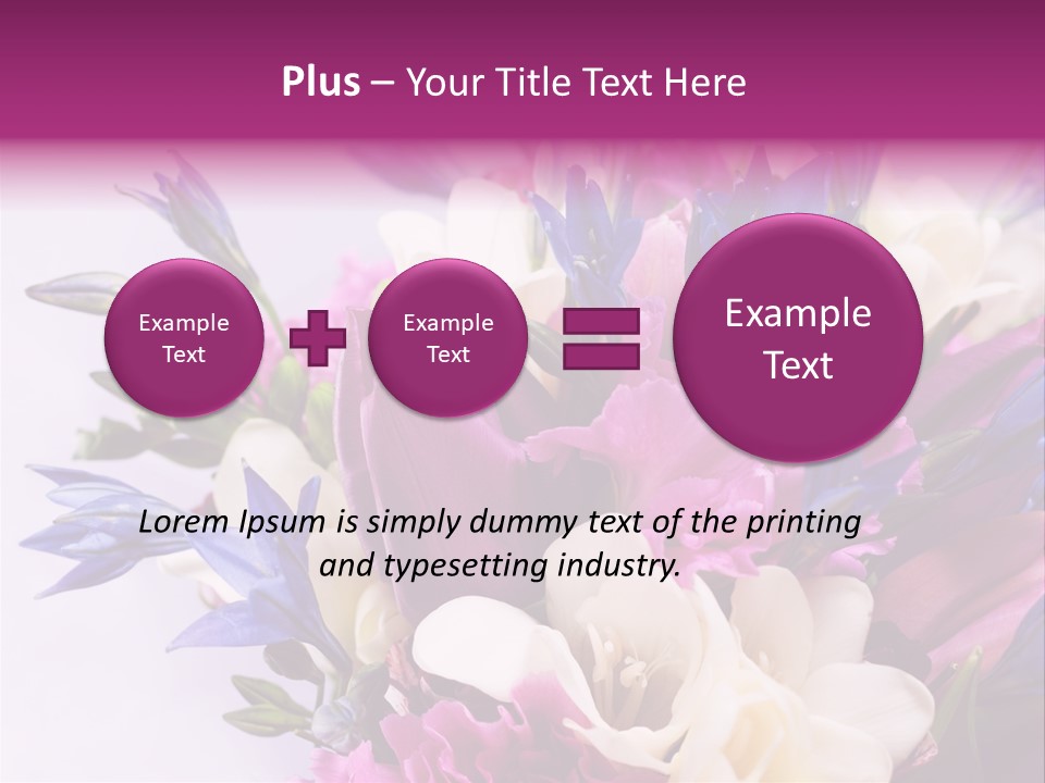 Floral Bridal Bouquet PowerPoint Template