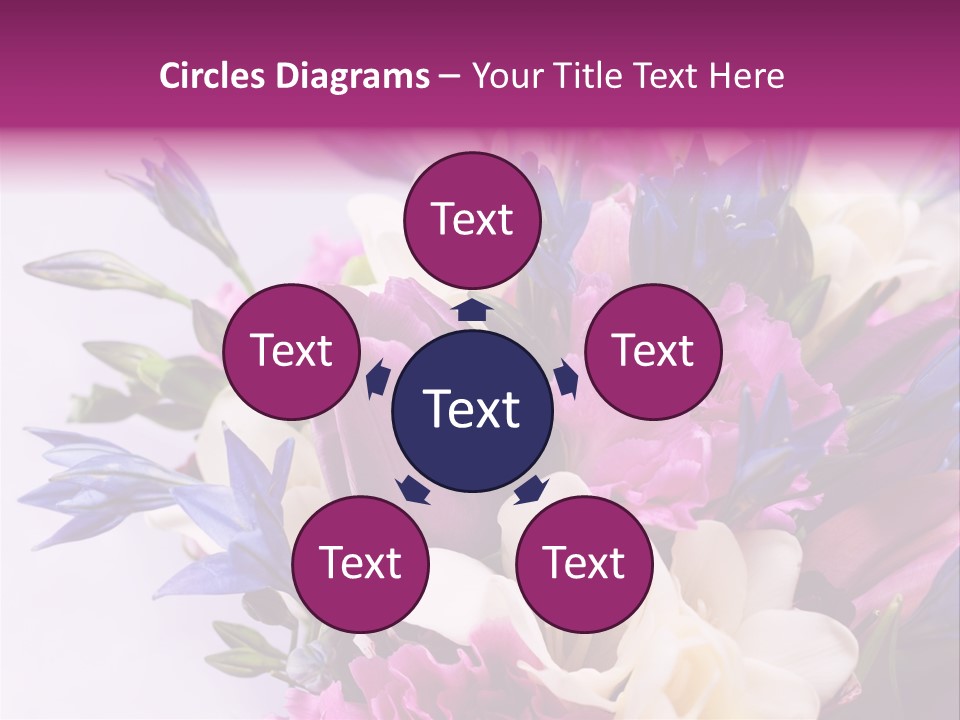 Floral Bridal Bouquet PowerPoint Template