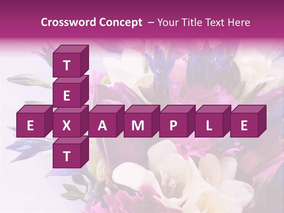 Floral Bridal Bouquet PowerPoint Template