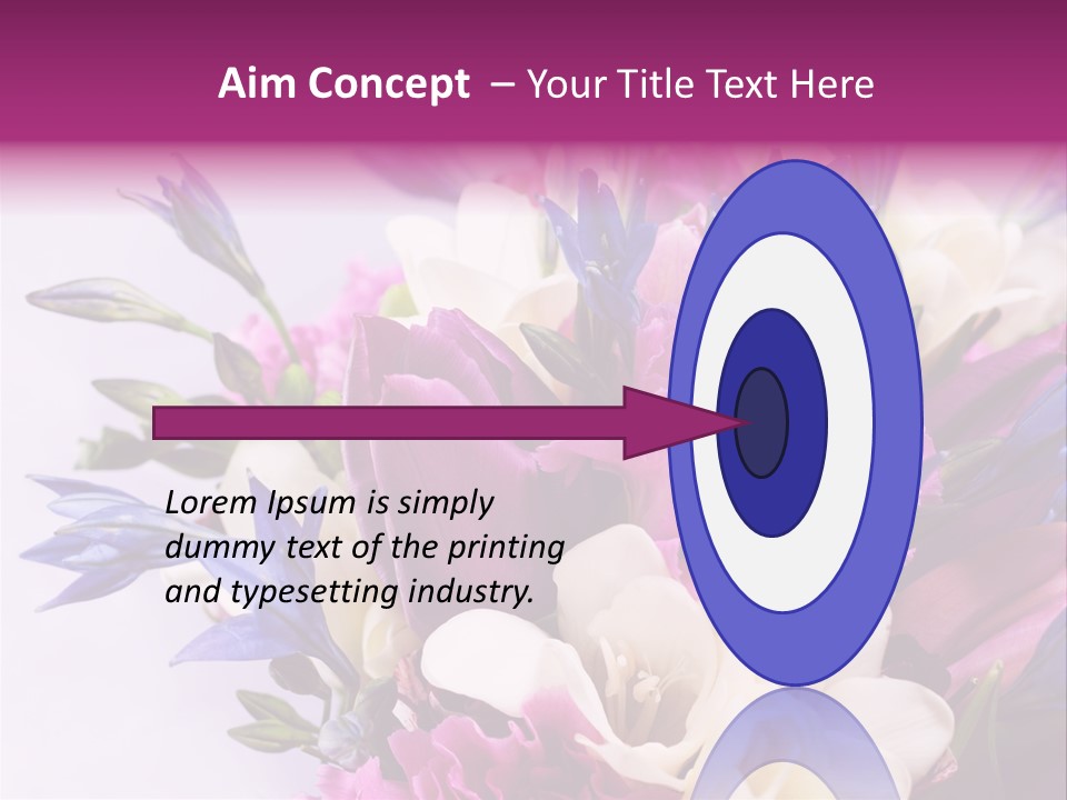 Floral Bridal Bouquet PowerPoint Template