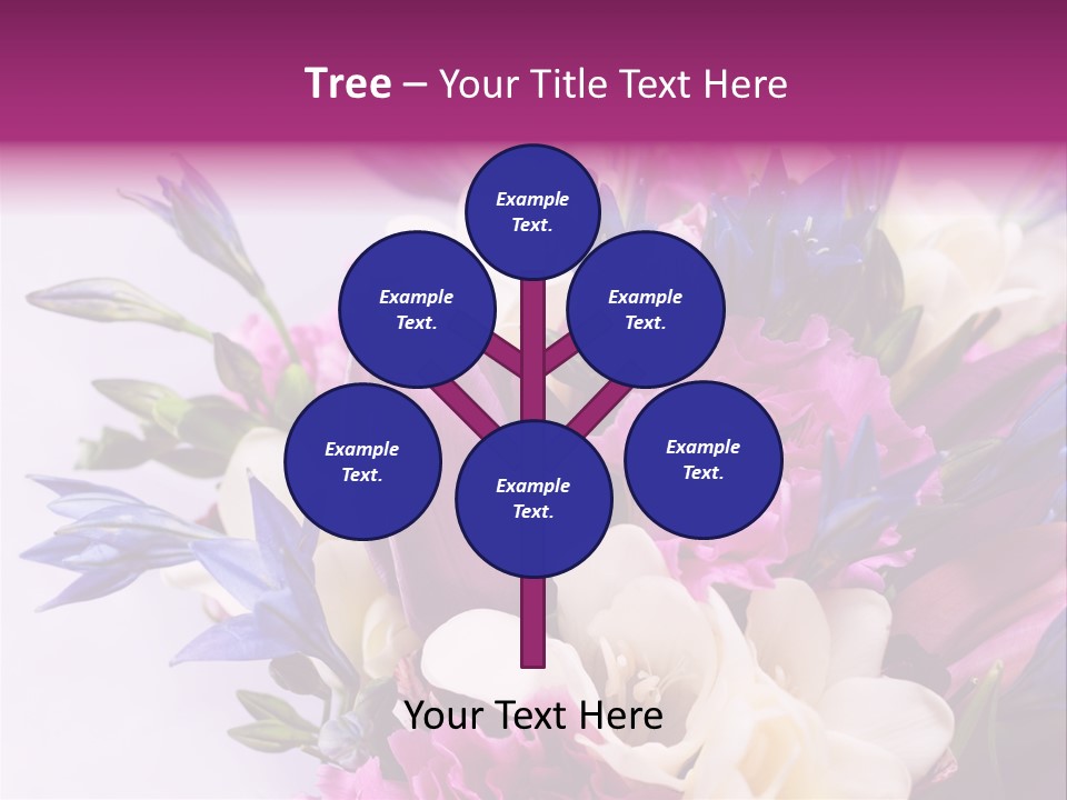 Floral Bridal Bouquet PowerPoint Template