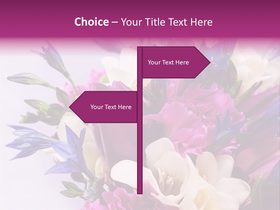 Floral Bridal Bouquet PowerPoint Template