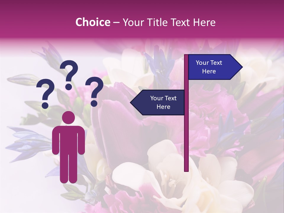 Floral Bridal Bouquet PowerPoint Template