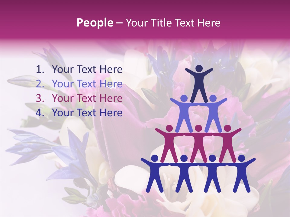 Floral Bridal Bouquet PowerPoint Template