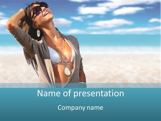 Attractive Peaceful Beach PowerPoint Template