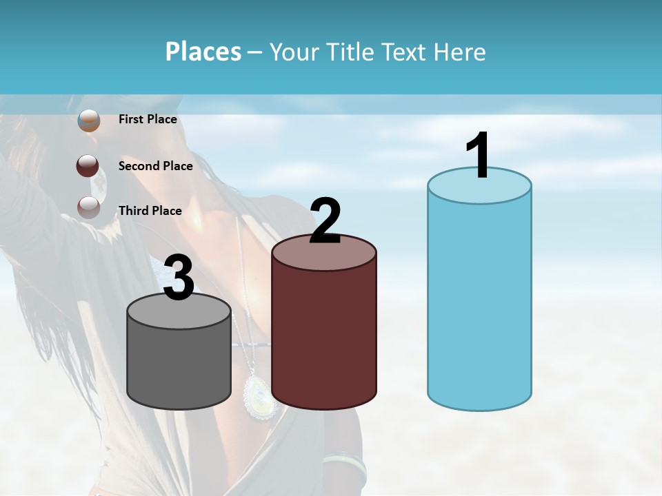 Attractive Peaceful Beach PowerPoint Template