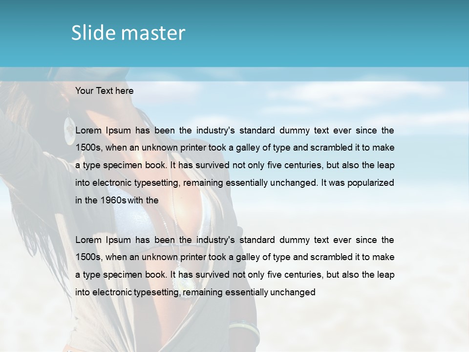 Attractive Peaceful Beach PowerPoint Template