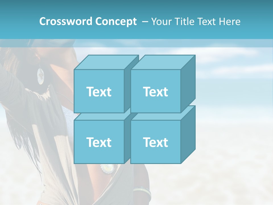 Attractive Peaceful Beach PowerPoint Template