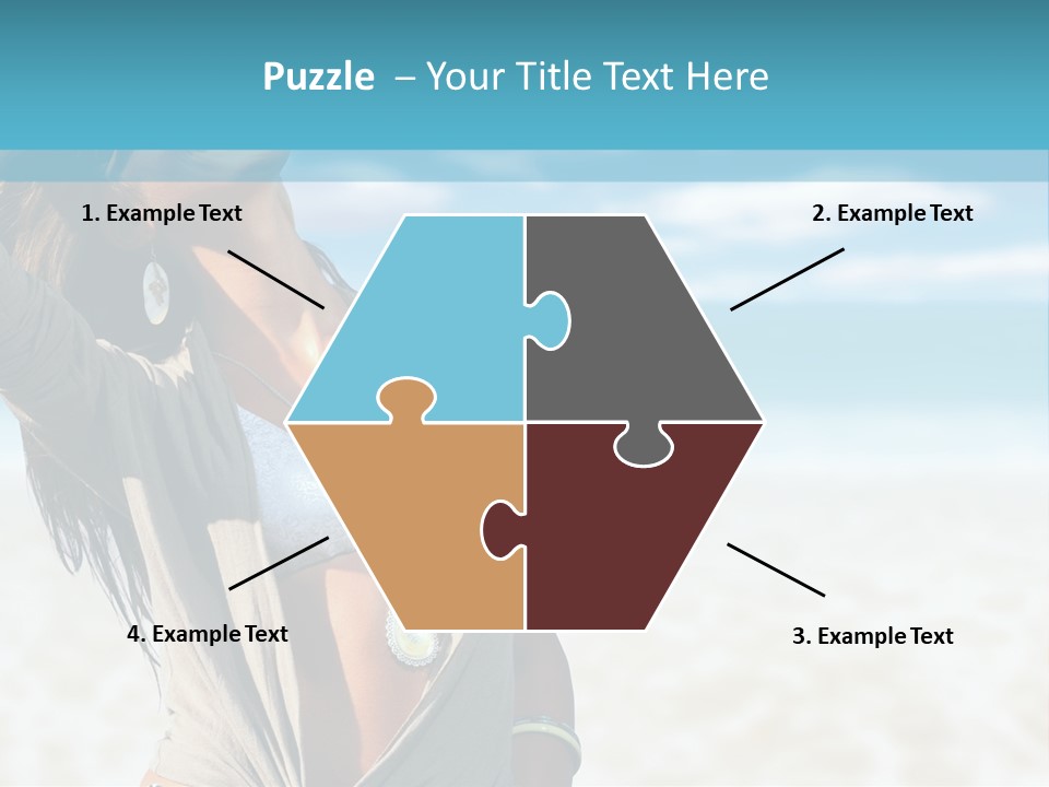 Attractive Peaceful Beach PowerPoint Template