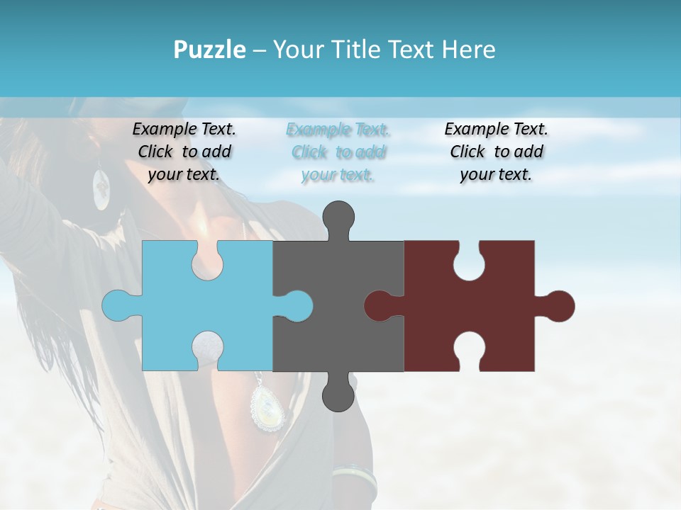 Attractive Peaceful Beach PowerPoint Template