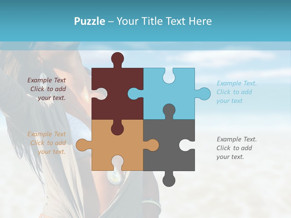 Attractive Peaceful Beach PowerPoint Template